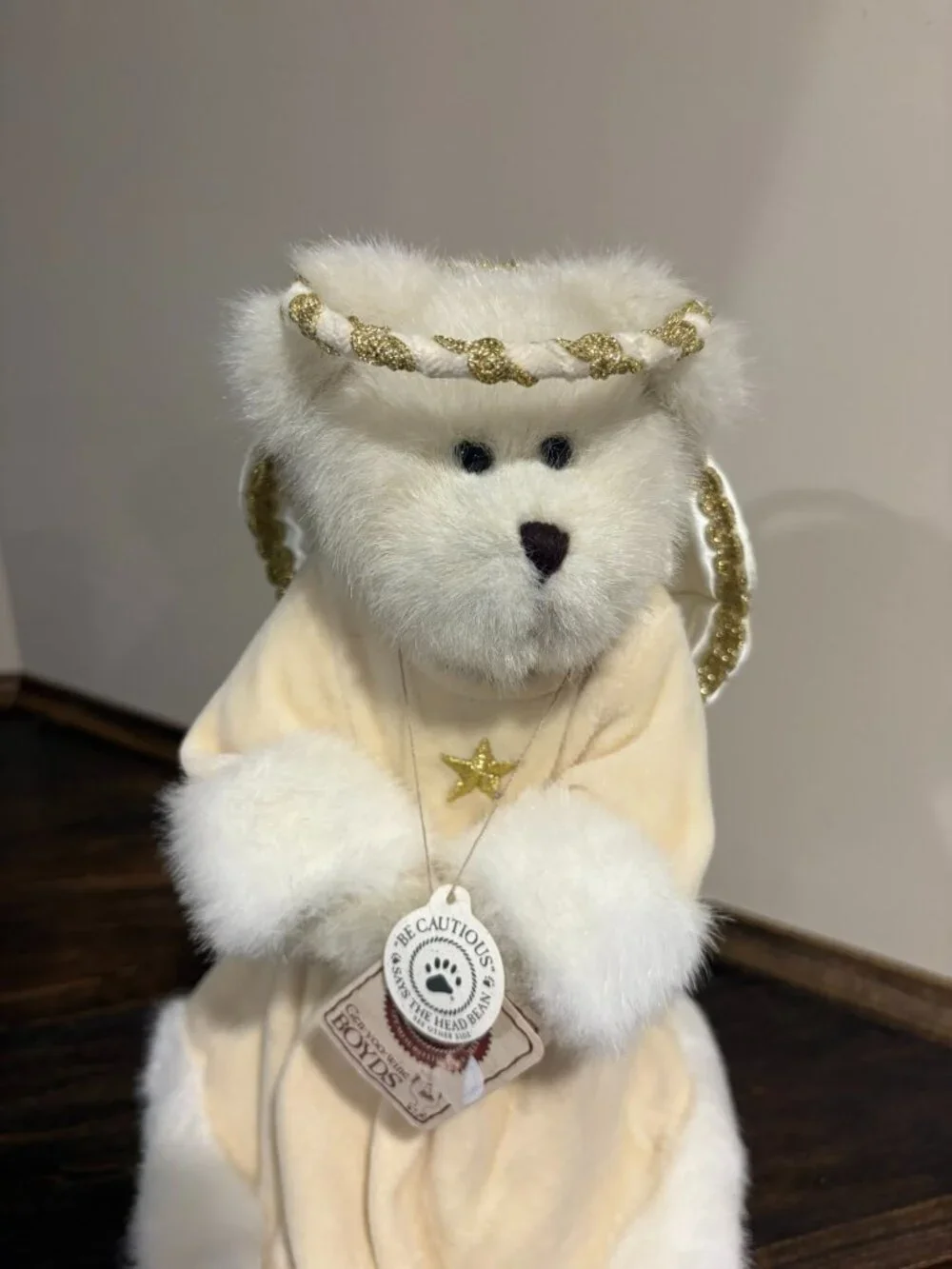 NWT, Vintage retired Boyds Bear Tree Topper: Angeline Angelfrost